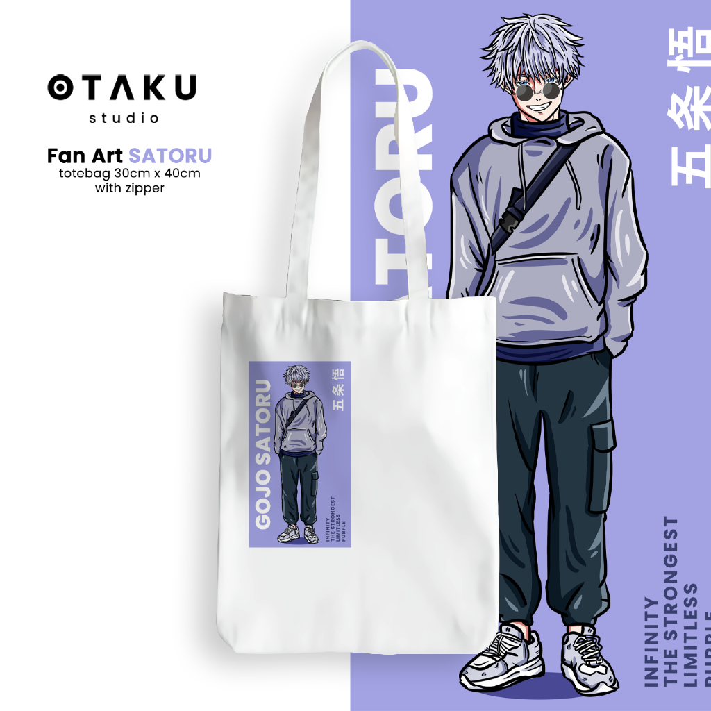 Otaku Studio - อะนิเมะ Jujutsu Kaisen Gojo Satoru กระเป๋าผ้าใบซิป