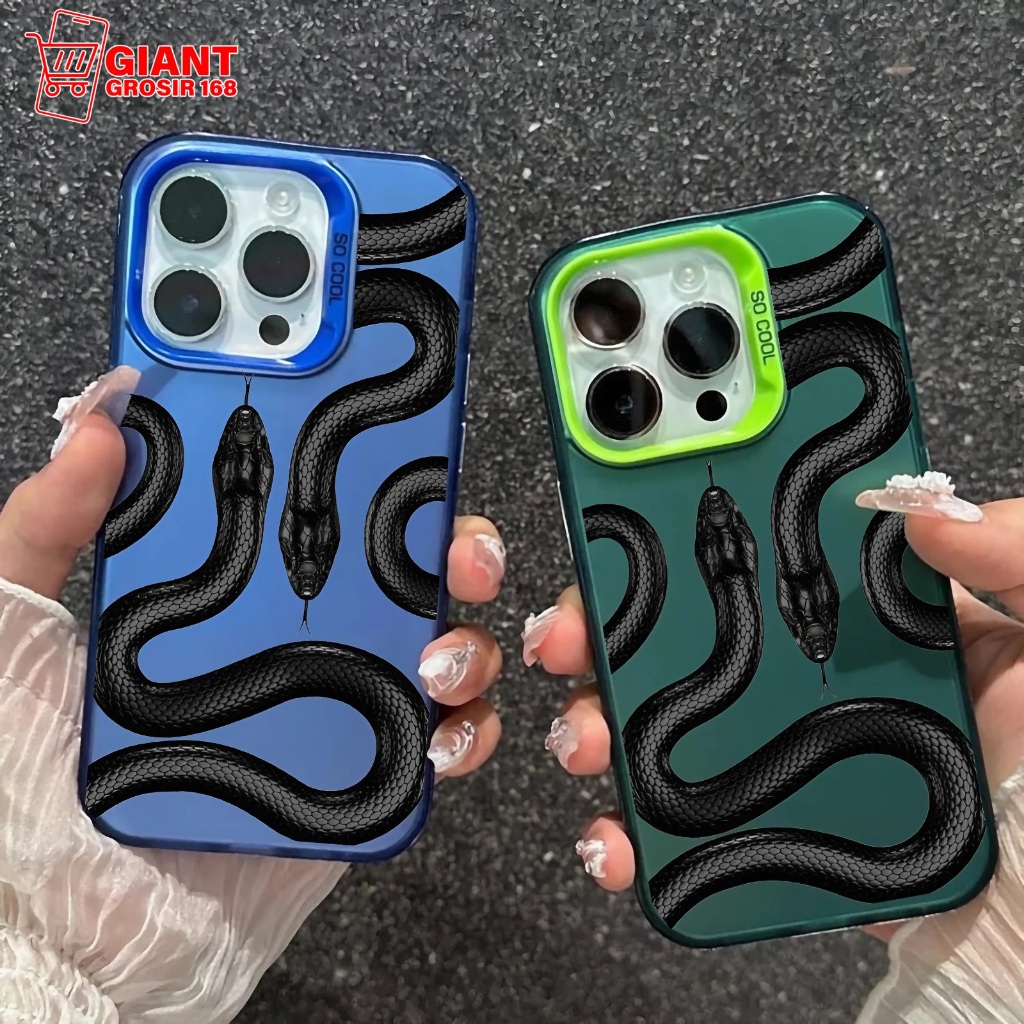 เคส iQoo Z9 5G iQoo Z9X 5G iQoo 11/12 รูปภาพสีดํางูกรณี IMD สีโฮโลแกรม