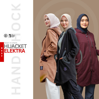 ✔️NO.1 TERLARIS✔️  Hijacket Elektra Original Jaket Muslimah Hijaket Wanita Jaket Panjang Hijaber