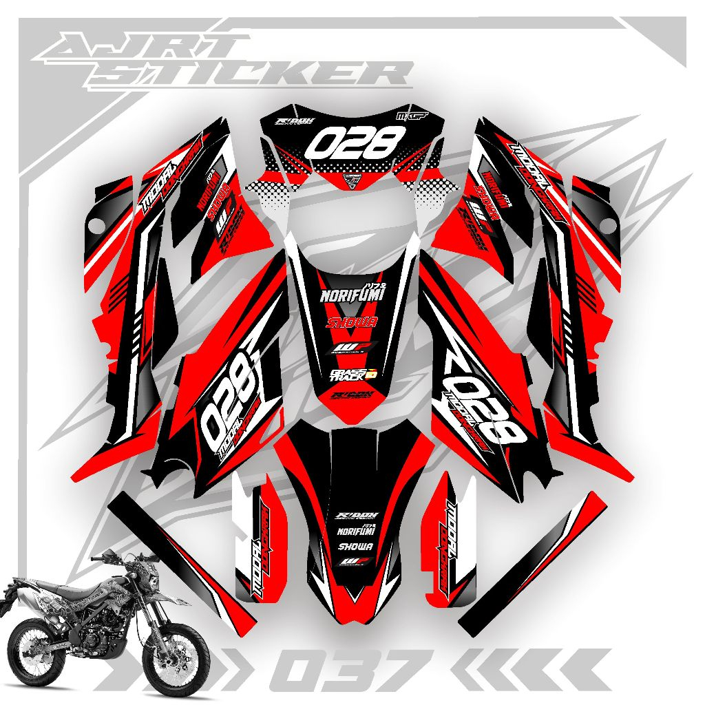 รูปลอก KAWASAKI DTRACKER - DECAL STICKER VARIATION LIST. Ajrt.ra.037