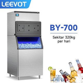 Leevot Mesin es batu Commercial Ice Maker 320KG/24JAM Mesin Pembuat Es Batu Ice Machine