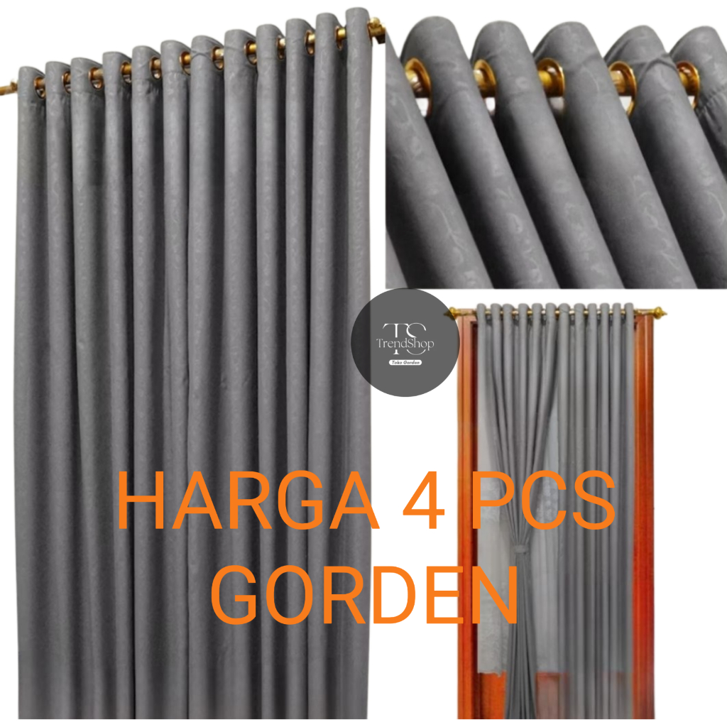 4 ชิ้น MINIMALIST EMBOSSED ประตู CURTAINS - WINDOW CURTAINS - ประตู CURTAINS - CURTAINS