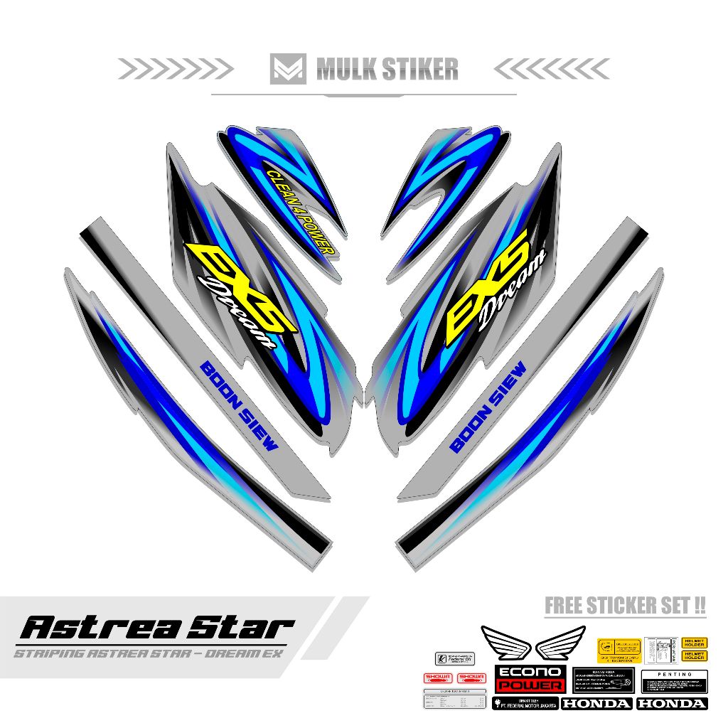 ASTREA STAR STRIPING / MTF 59 / STAR STICKER / DREAM EX5 STICKER / JAPAN STICKER / STREET / DECALS /