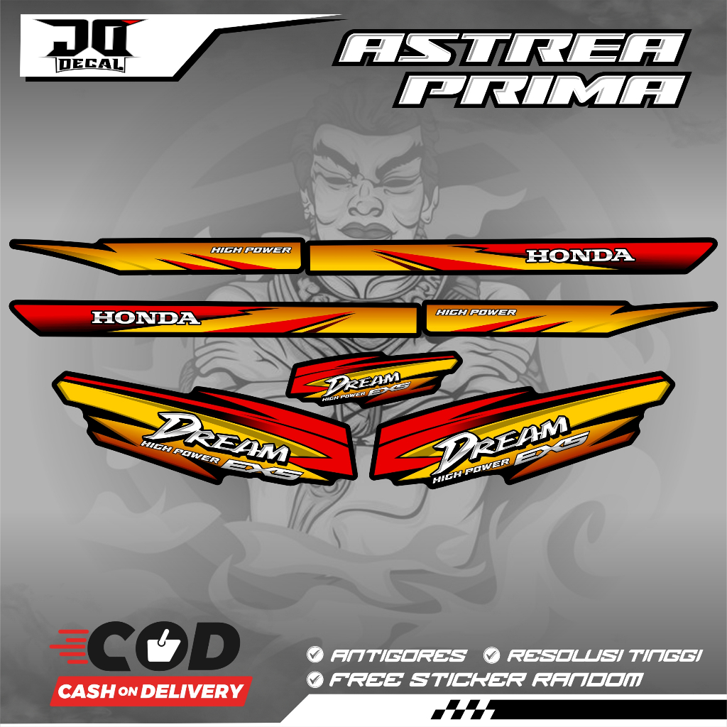 HONDA ASTREA PRIMA STAR DREAM EX5 THAILAND VIETNAM K5 VARIATION STRIPING STICKER