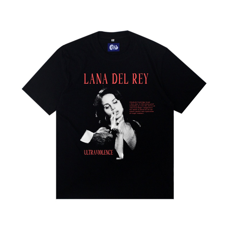 Demolks.co - เสื้อยืด Lana Del Rey R-Jet สีดํา