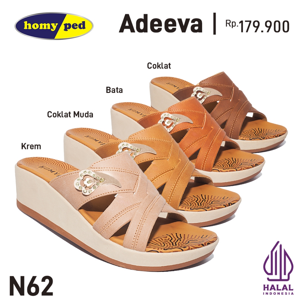 Homyped Adeva N62 รองเท้าส้นเตารีดผู้หญิง