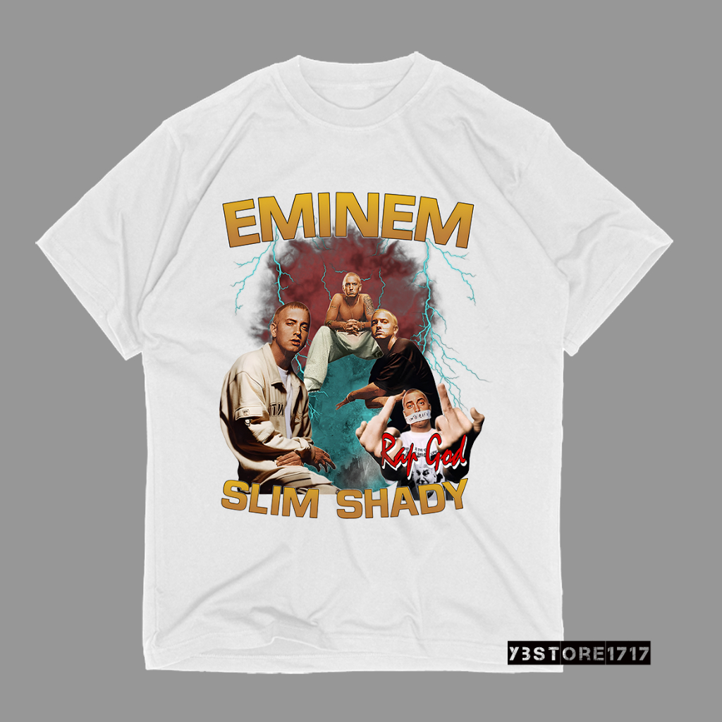 Eminem Tshirt RAPPER ฮิปฮอปเสื้อวง Vintage Premium ผู้ชายผู้หญิง