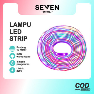 Lampu LED Hias Selang Outdor 10 Meter Warna-Warni RGB Eksterior Natal Taman