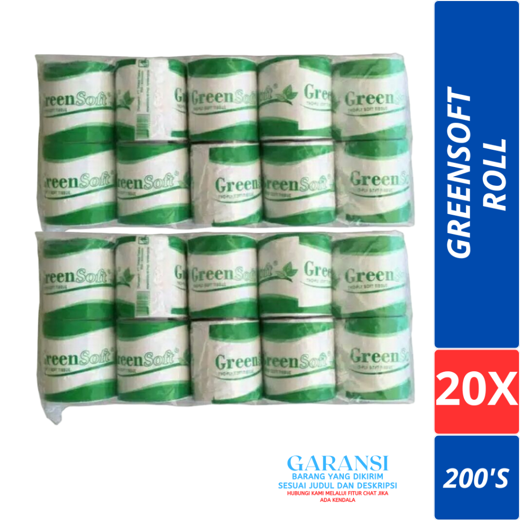 20 ชิ้น GREENSOFT ROLL 200S TISSUE ROLL