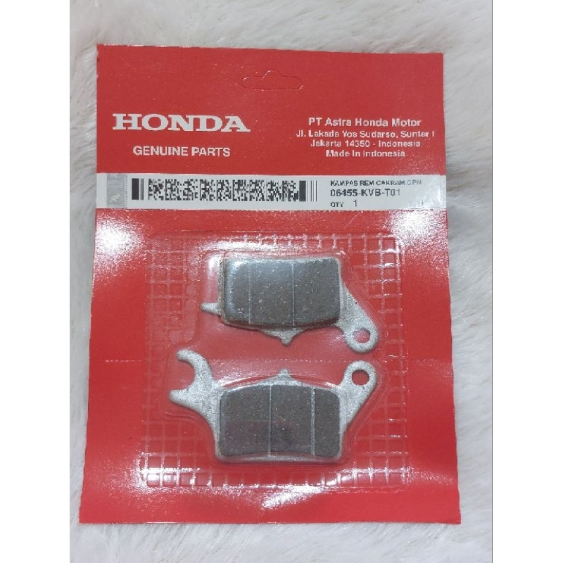ผ้าเบรคหน้า VARIO CBS, BEAT F1. 06455-KVB-T01