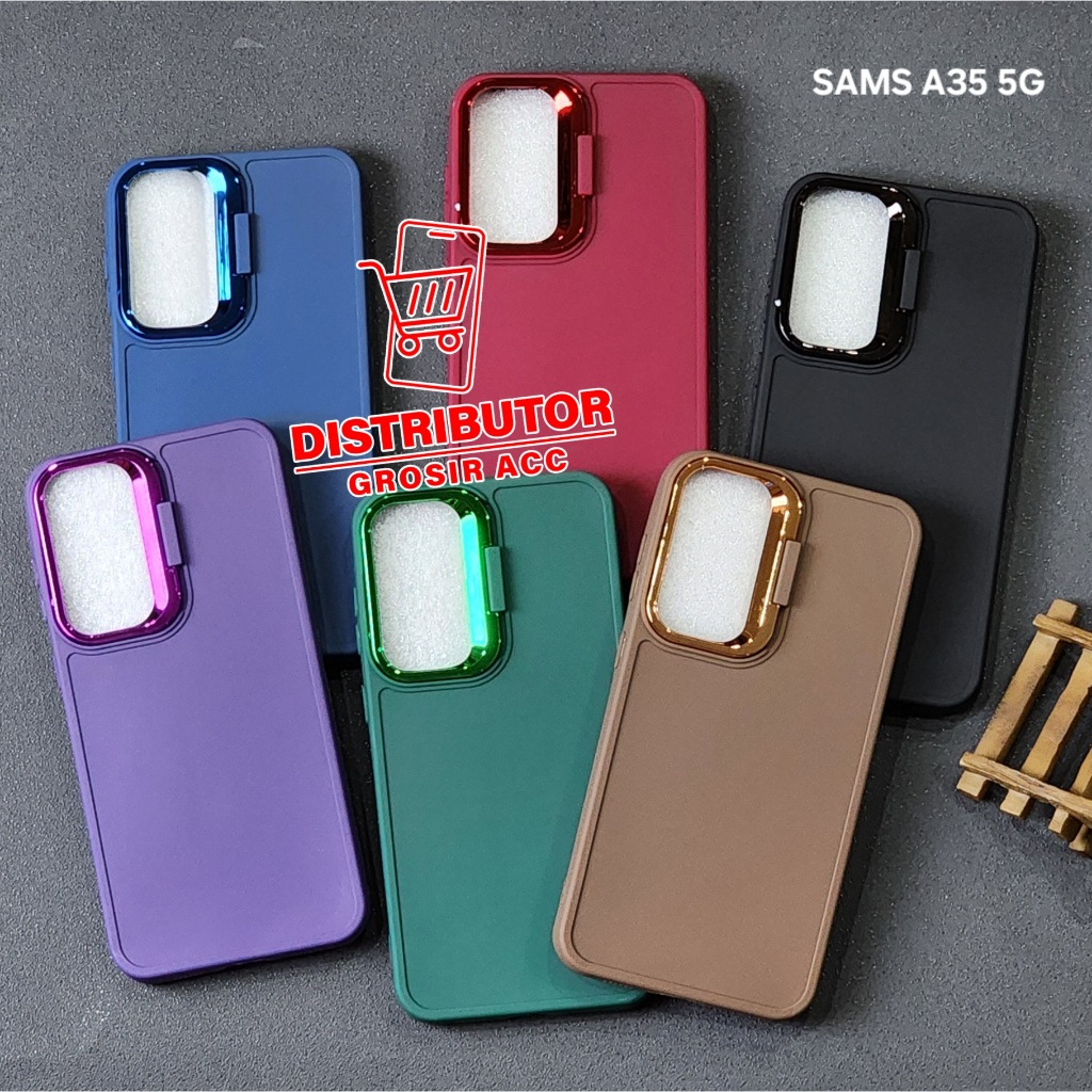 SAMSUNG A35 5G CASE MACAROON STAND เคสกล้อง KICKSTAND กล้อง SAMSUNG A35 5G