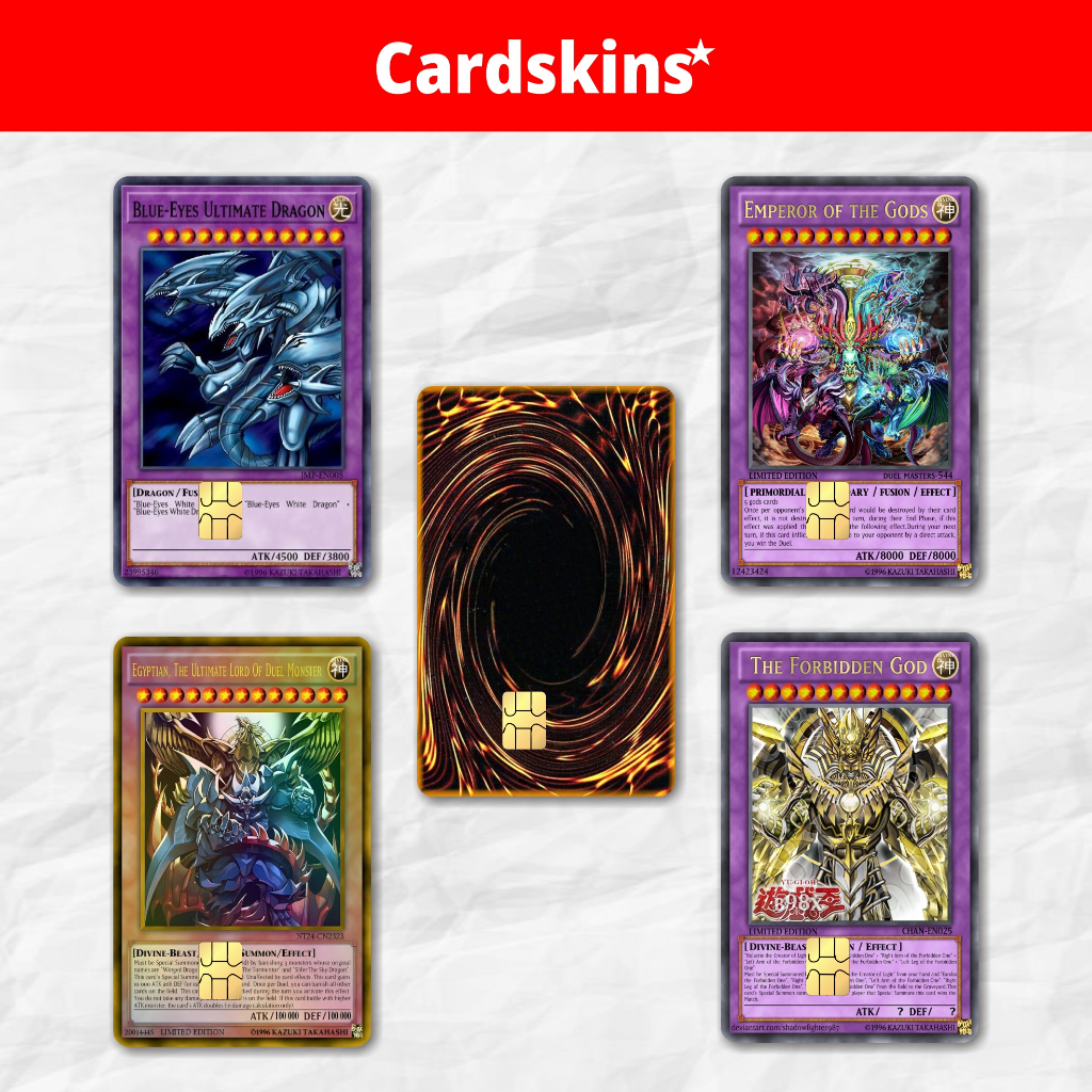 สติ๊กเกอร์การ์ดเกมสติ๊กเกอร์ ATM Yugioh - Vinyl ATM Debit Credit Emoney Flazz Sticker