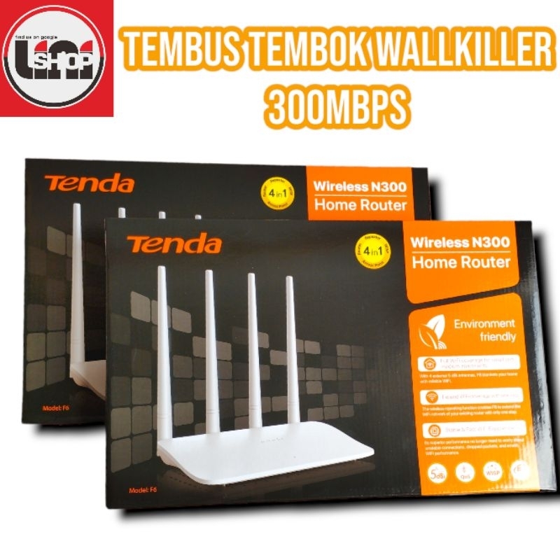 TENDA F6 WIRELESS ROUTER ACCESS POINT EXTENDER TENDA F6 WIRELESS ROUTER N300 EASY SETUP ROUTER