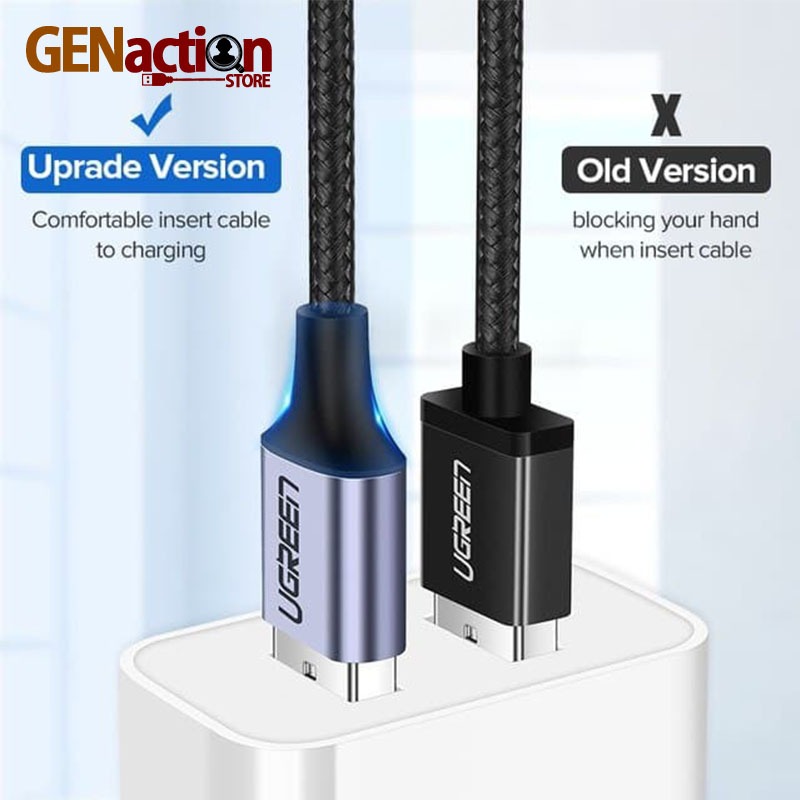 สินค้าใหม่ UGREEN สาย USB A TO USB C NYLON BRAIDED (QUICK CHARGING 3.0) - US288
