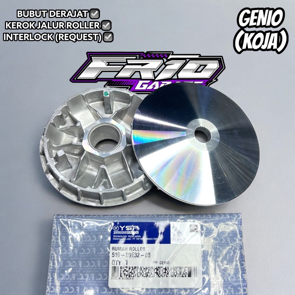 Original FCC PULLEY SET PULI CUSTOM ROLLER House NON RACING HONDA GENIO BEAT 2020 รหัส K0J วัสดุต้นฉบับ FCC