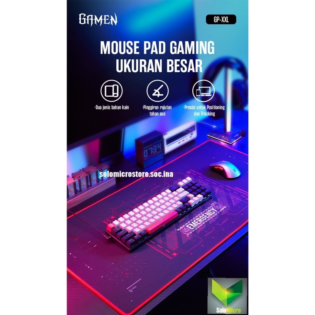 GAMEN แผ่นรองเมาส์สําหรับเล่นเกม GP-XXL 800MM X 300MM X 3MM
