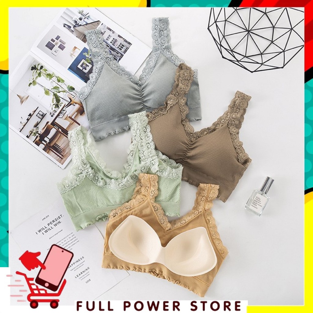 FPS บราไนลอน Push Up สําหรับผู้หญิงไม่มีรหัสลวด B888 ชุดชั้นในสตรีรุ่นลูกไม้ Modern Bra