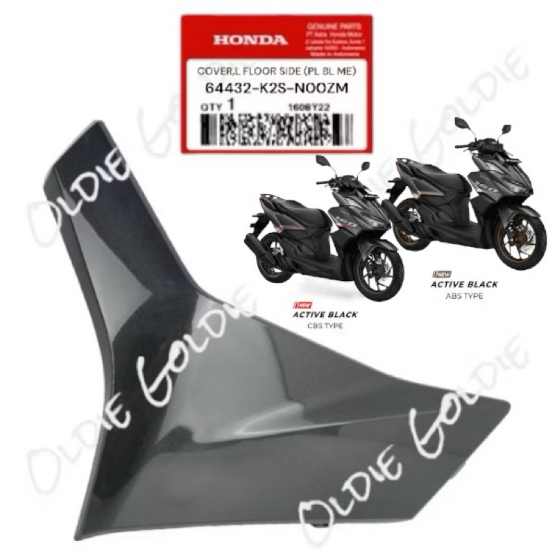 6432-K2S-N00ZM ฝาครอบสํารับด้านซ้าย Vario 160 สีดํา สีเทา