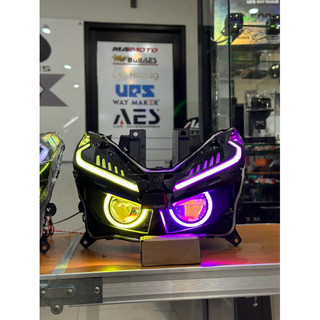 PAKETAN PROJECTOR BILED AES TURBO SE DLB VARIO 125/150 NEW gen 1 gen 2 FULLSET GARANSI BILED&GARANSI EMBUN RGB BELANG