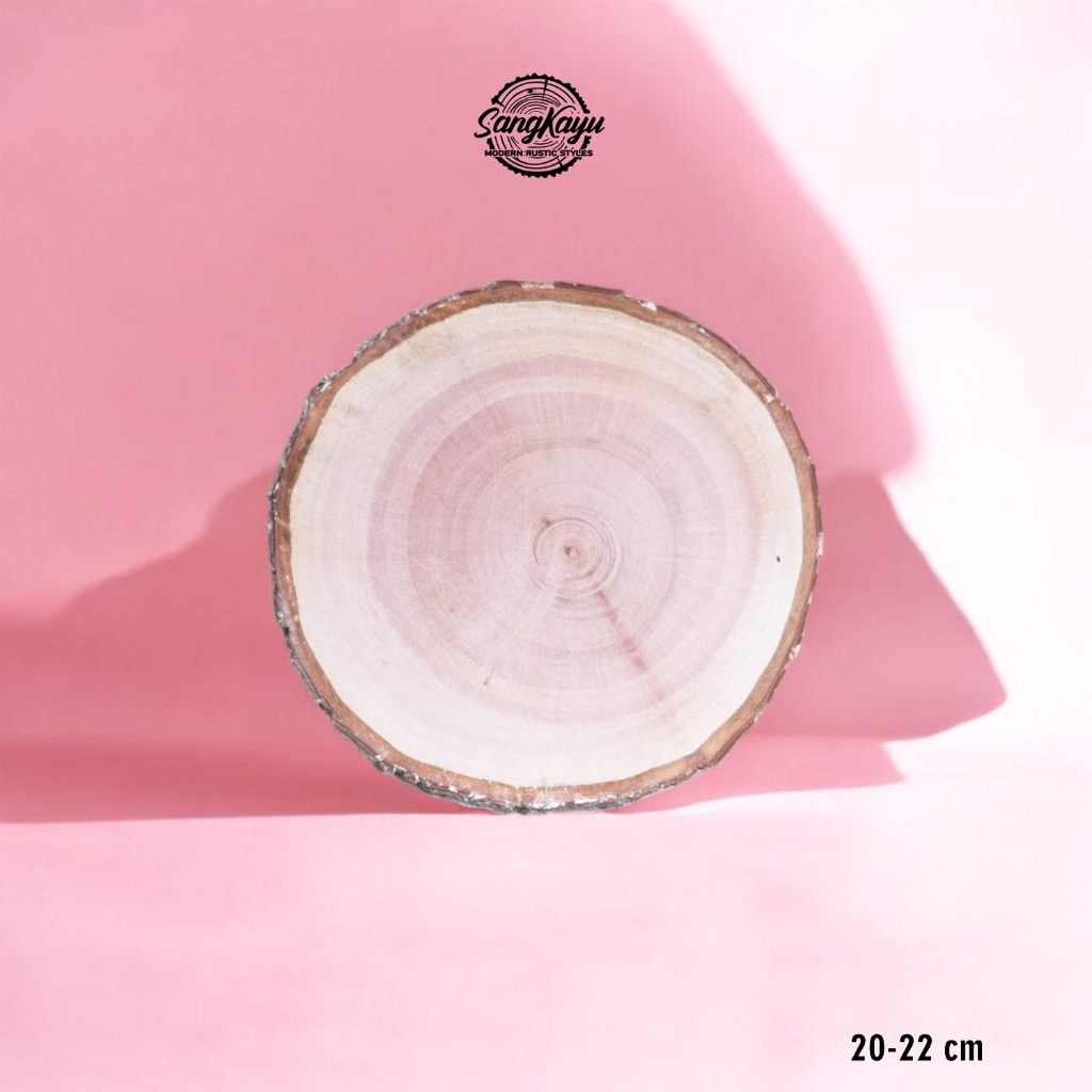 SangKayu Wood Slice Chips 20-22 ซม. ไม้ Log Wall ตกแต่งหัตถกรรม