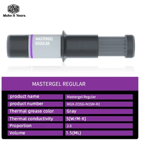 COOLER MASTER Mastergel Regular Thermal Cooler Paste Mastergel Thermal Paste