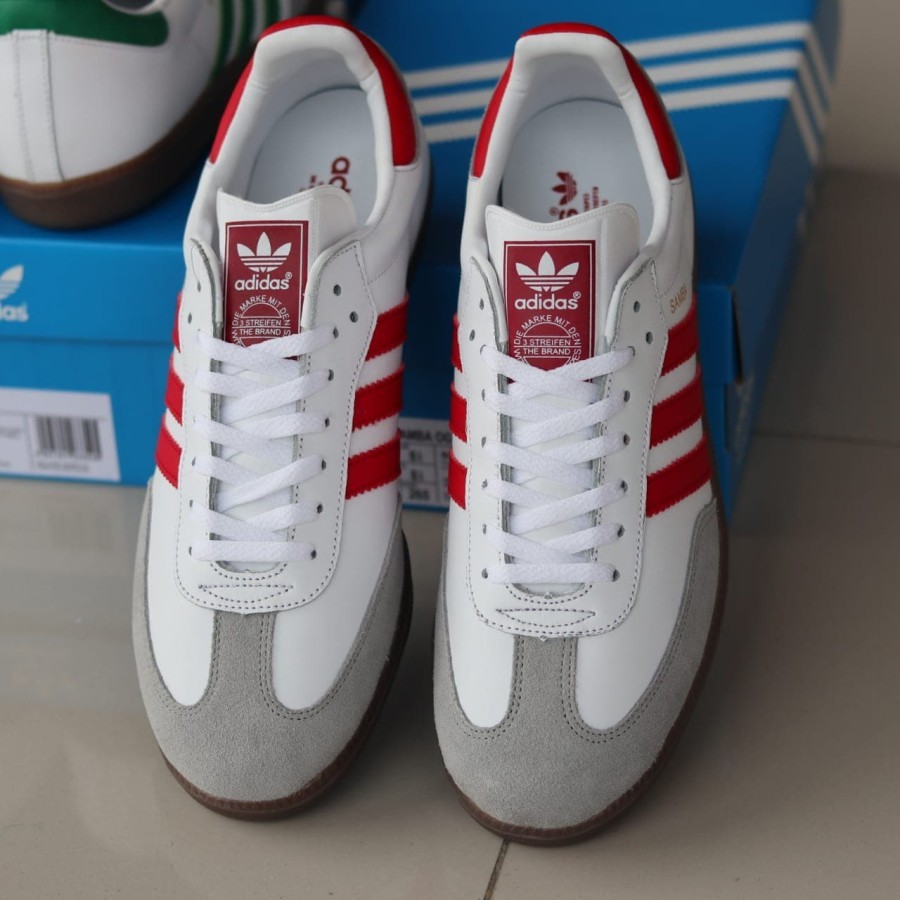 Adidas samba Shoes white read og premium original