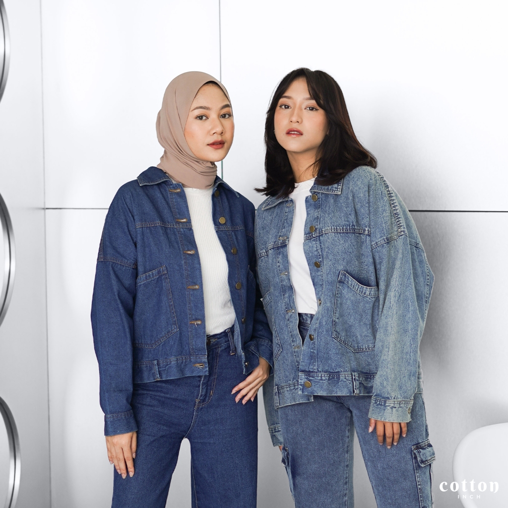 Cotton Inch - เสื้อแจ็คเก็ตยีนส์ Monica Denim มีกระเป๋า