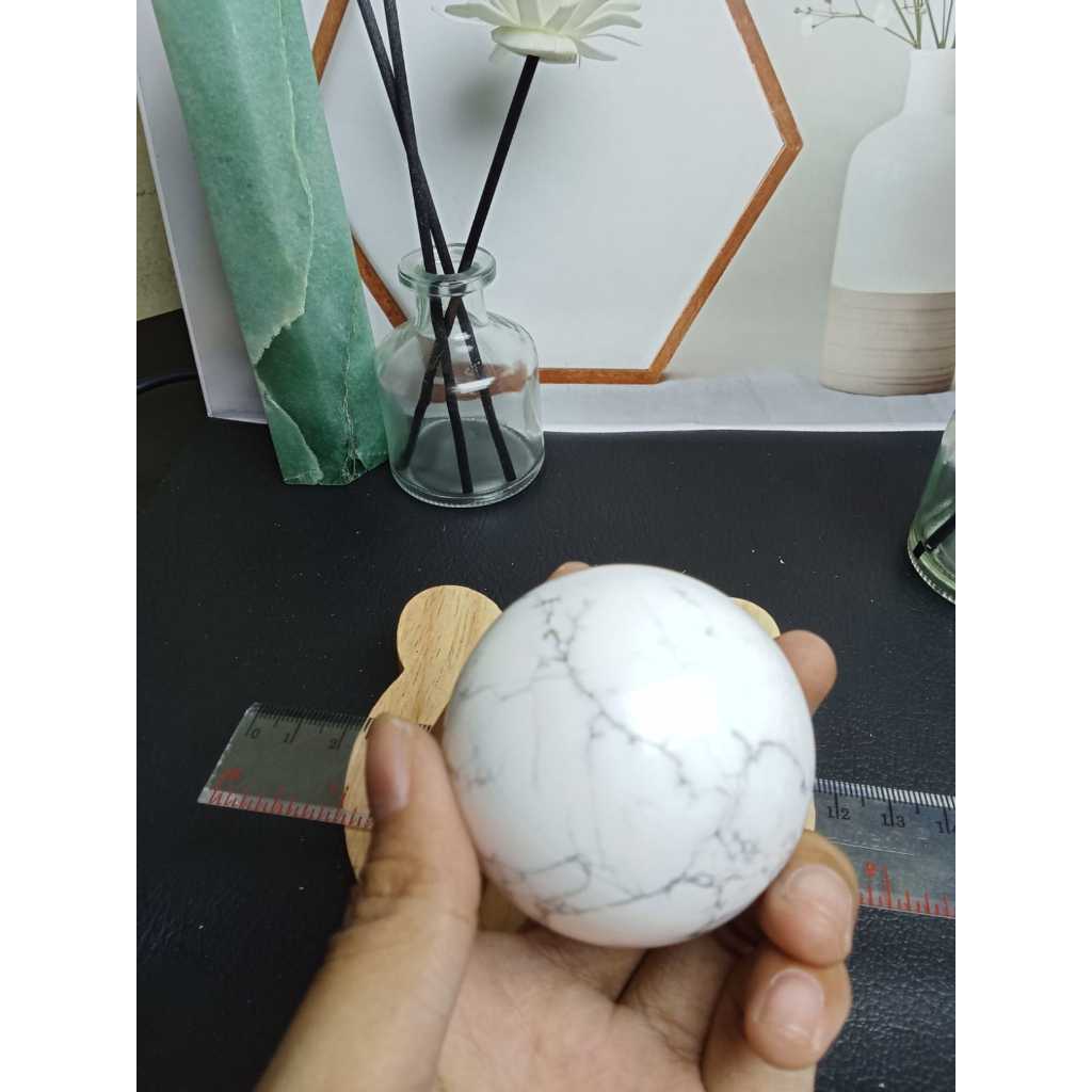 ทรงกลม Howlite ธรรมชาติ (1)