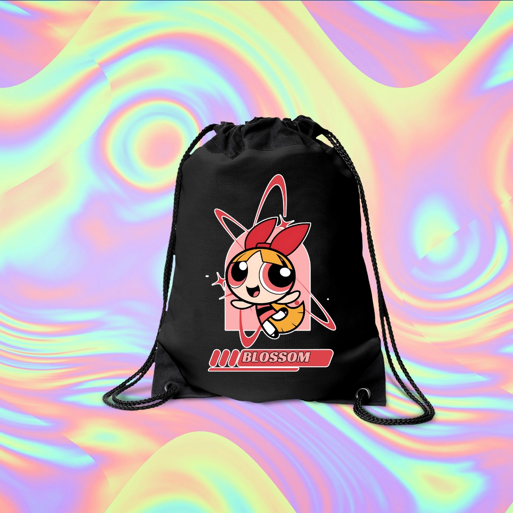 PowerPuff Girls Drawstring Bag - Blossom - Bubbles - Buttercup - PowerPuff Girls Cartoon
