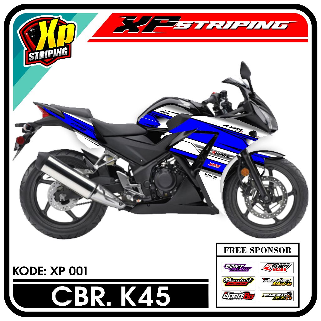 CBR K45 Striping - Honda CBR K45 Striping Sticker Racing Design XP.01