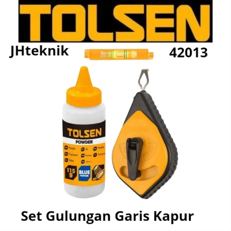 JHTeknik 30 Mtr Chalk Line Roll Set TOLSEN 42013/Lime Line Roll Set 30 Mtr TOLSEN/Chalk Line 30 Mtr 