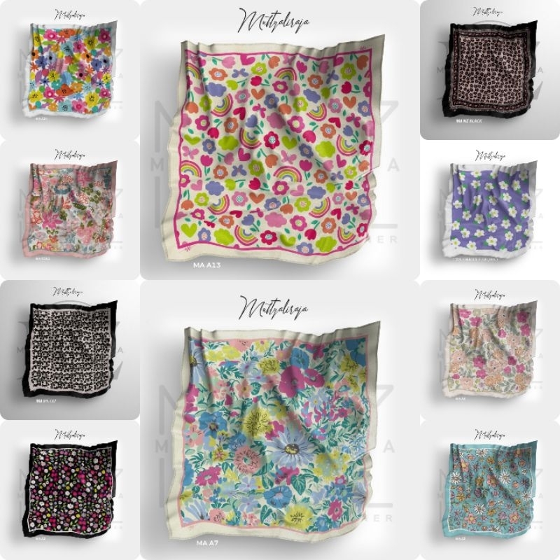 ผ้าคลุมฮิจาบสี่เหลี่ยม MOTIF PREMIUM VOAL / ใหม่ล่าสุด VOAL MOTIF / FLOWER MOTIF RECTANGULAR / PREMIUM VOAL