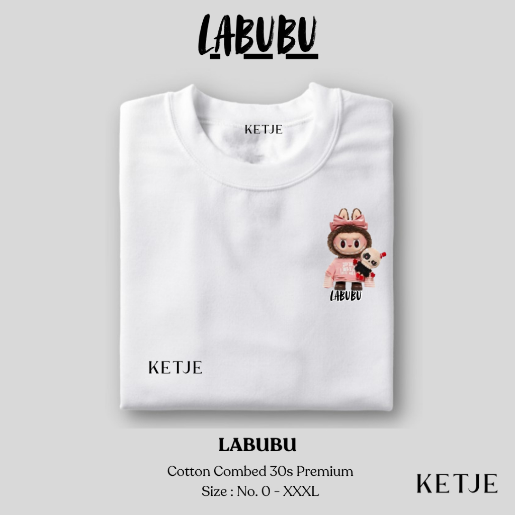 Labubu Pop Mart ตุ๊กตาเสื้อยืด / Viral Labubu the monsters มาการองที่น่าตื่นเต้น Lychee Berry Soymil