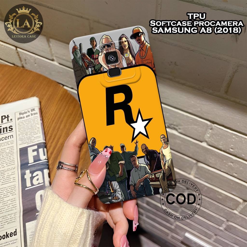 เคส HP Samsung A8 (2018) - เคส Leviora - GTA Fashion Case - Samsung A8 Softcase (2018) - เคสกล้อง Pr