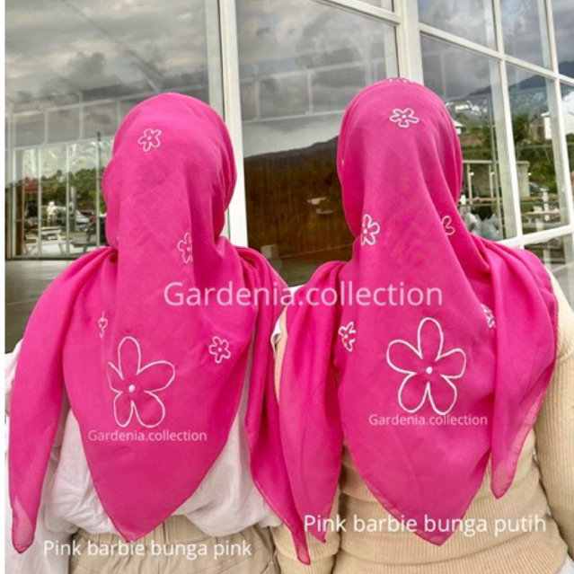 Gardenia COLLECTION - ฮิญาบปักดอกไม้สวยงาม - ฮิญาบเย็บปักถักร้อยระดับพรีเมียม - ฮิญาบปารีสเบสิค