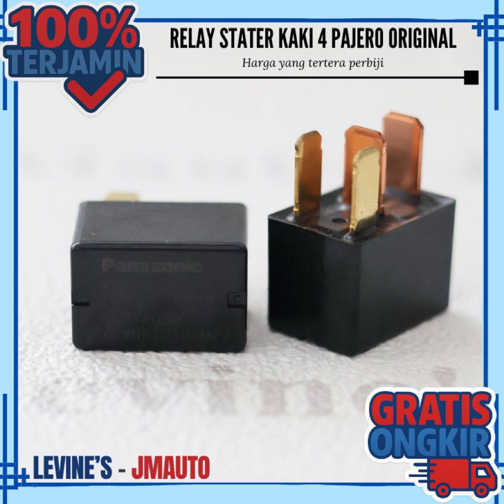 รีเลย์สตาร์ท 4 ฟุต Panasonic แท้ 8627A030 (ราคาต่อชิ้น) / รีเลย์พิน Panasonic 4 / รีเลย์สตาร์ท pajer
