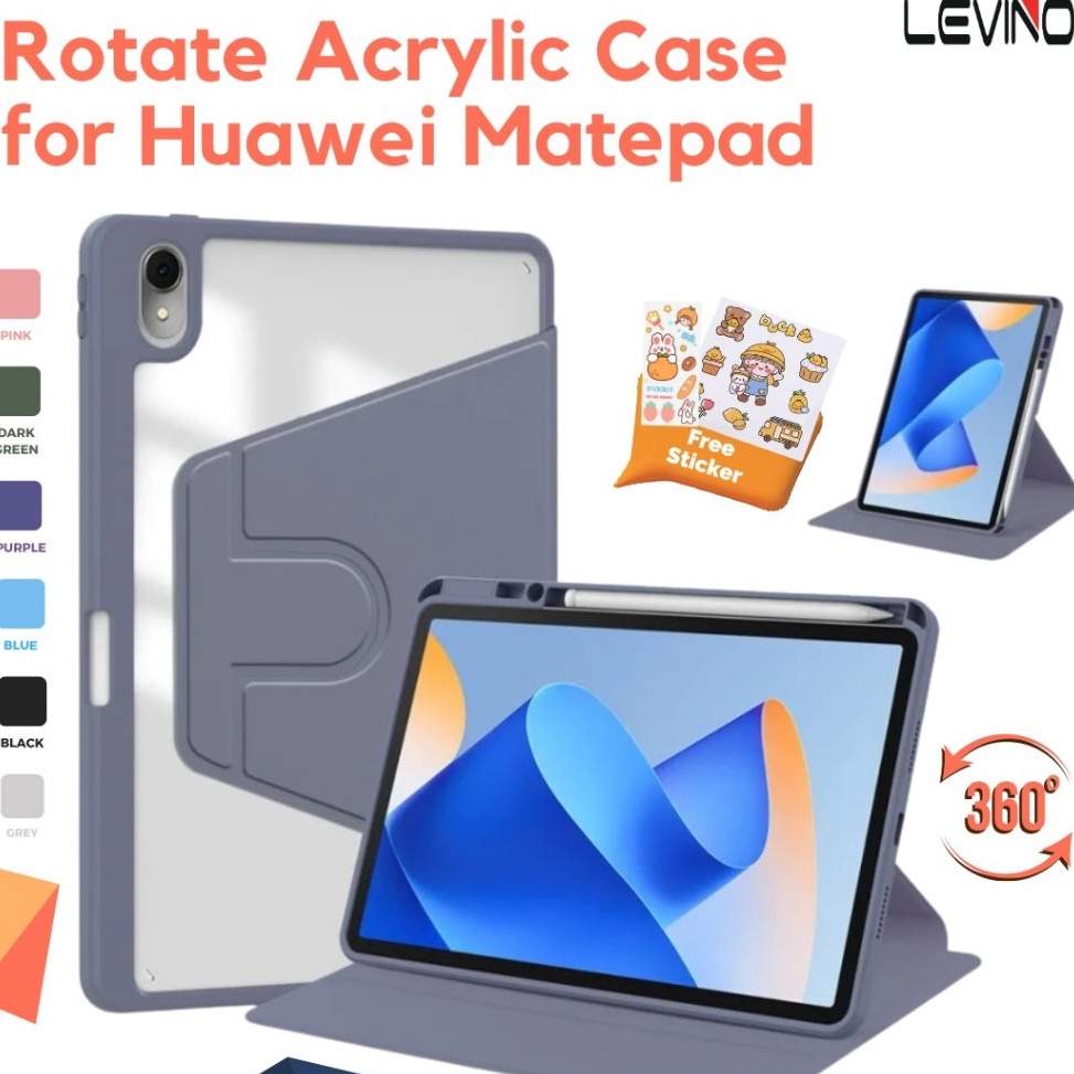 รหัส F23H ปลอก Huawei Matepad 115 36 องศาการหมุน Matepad Air 115 223 HW 14 SE 222 Matepad 11 นิ้ว 22