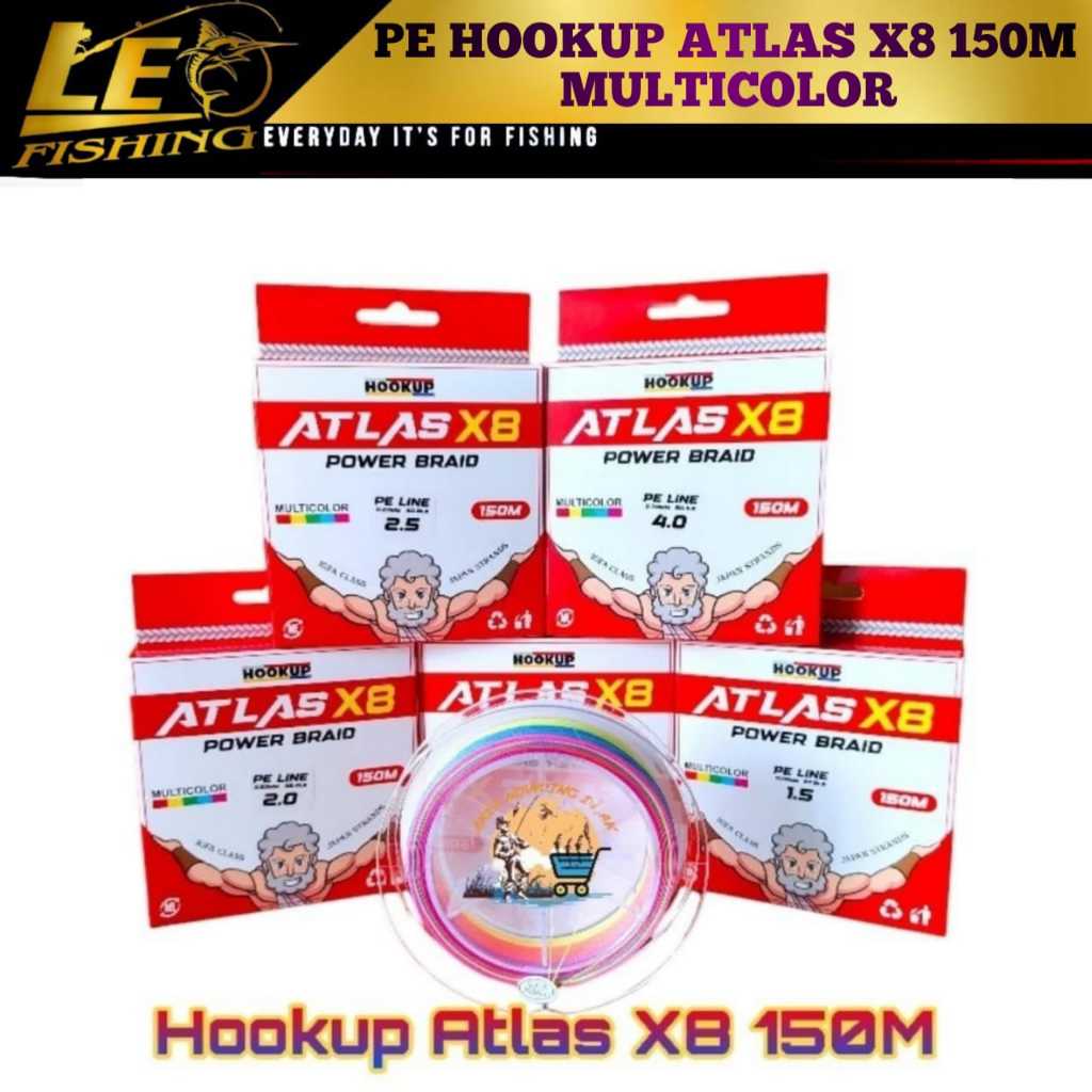 PE HOOKUP ATLAS X8 150M MULTICOLOR สมบูรณ์ขนาด