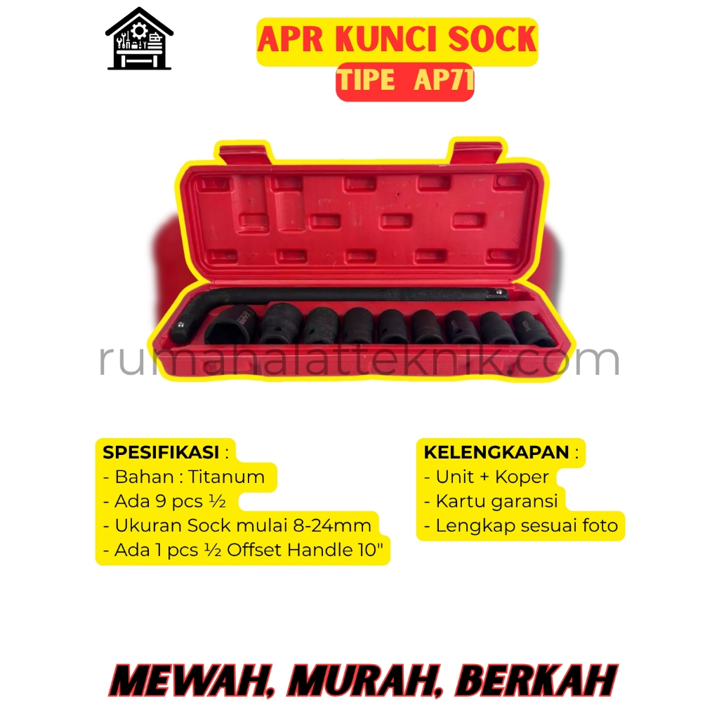 MATA APR AP71 1/2INCH SOCKET WRENCH 8MM - 24MM CRMO TYPE AP71