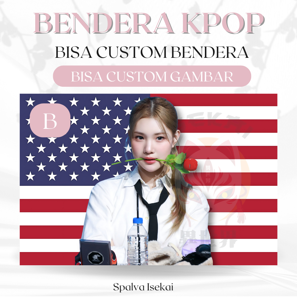 AMERICAN FLAG KPOP JUUN H2H HEARTS2HEARTS / โปสเตอร์ KPOP / KPOP FLAG Kim Jueun / KPOP Tapestry / Ta