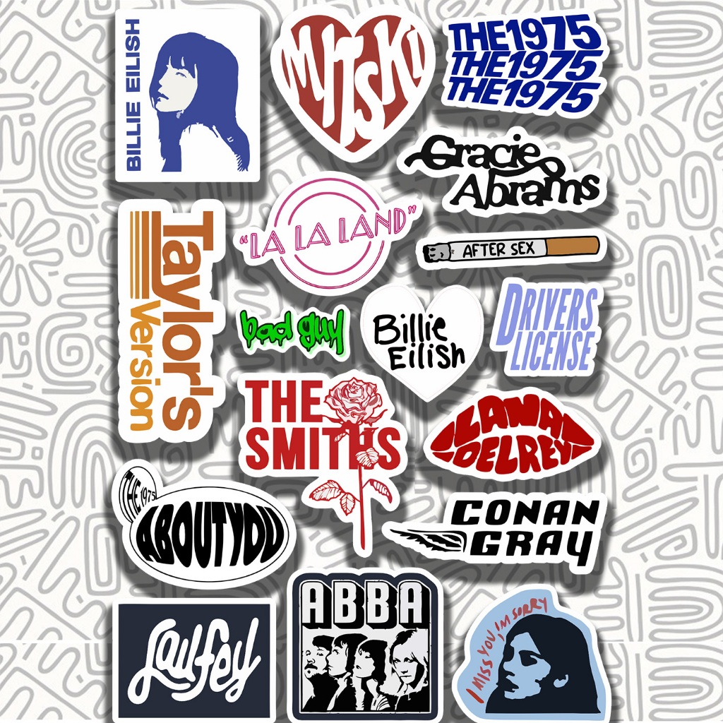 สติ๊กเกอร์ The Smith Billie eilish Taylor Swift || สติ๊กเกอร์ หมวกกันน็อคแล็ปท็อป 1975 สติ๊กเกอร์