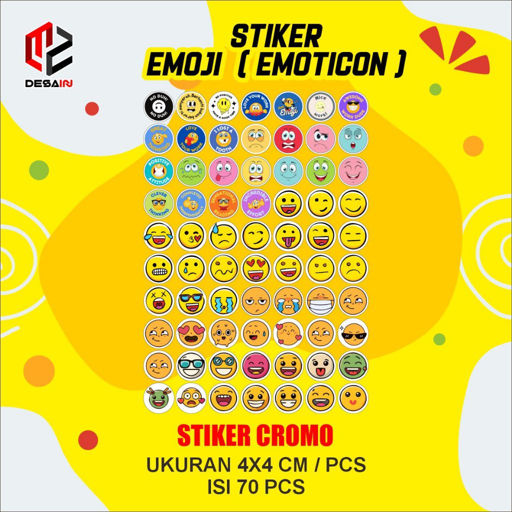 สติ๊กเกอร์ Cromo Emoji (อิโมติคอนน่ารัก) ตัด