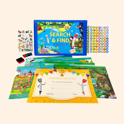 Busy Book Quite Book หนังสือกิจกรรมเพื่อการศึกษาสําหรับเด็กหนังสือกิจกรรมสําหรับเด็กค้นหาและค้นหาครบ