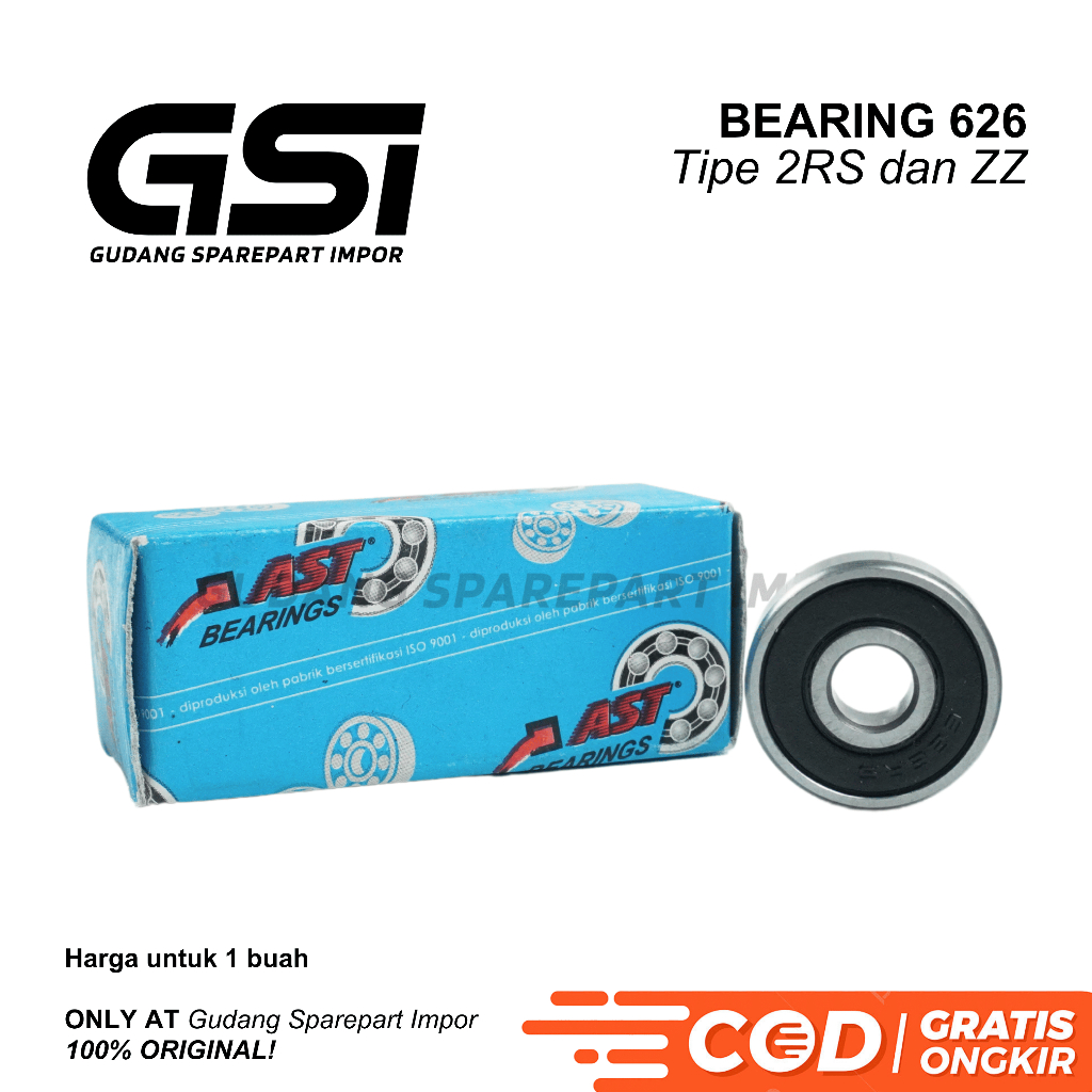 AST Bearing 626 2RS / 626ZZ Laker Laher