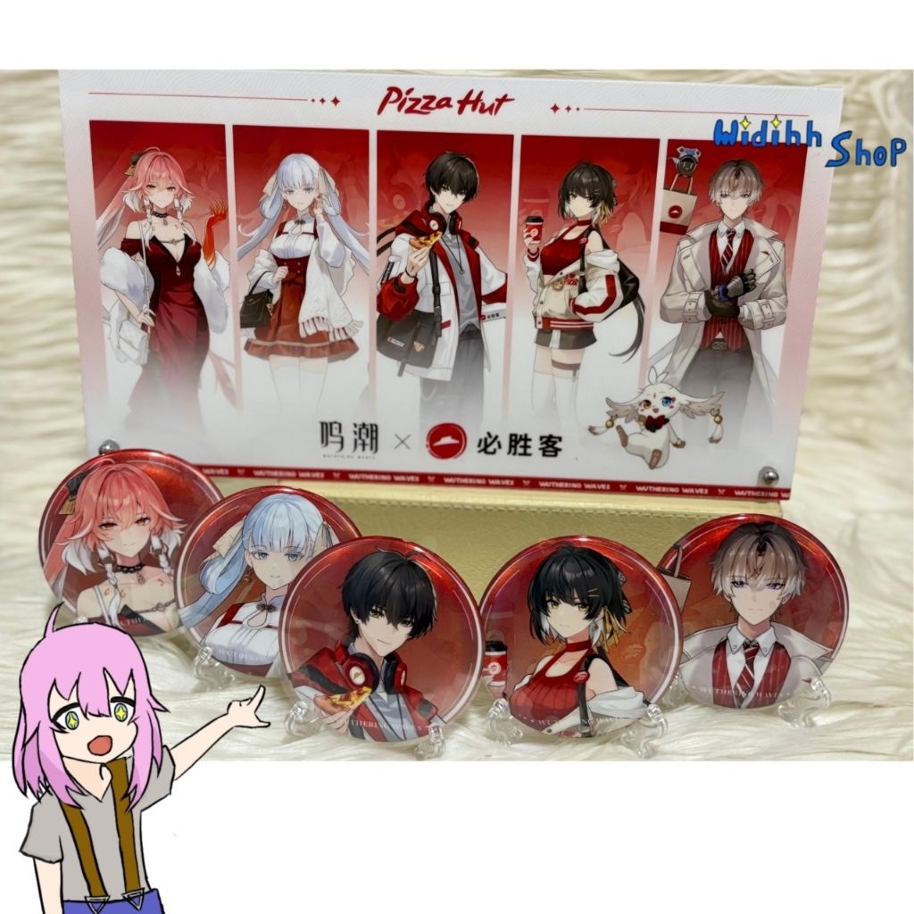 Wuthering Wave x Pizza Hut Collaboration อะคริลิค Stande / Wuwa สินค้าอะคริลิค / เข็มกลัดตรา 7.5 ซม.