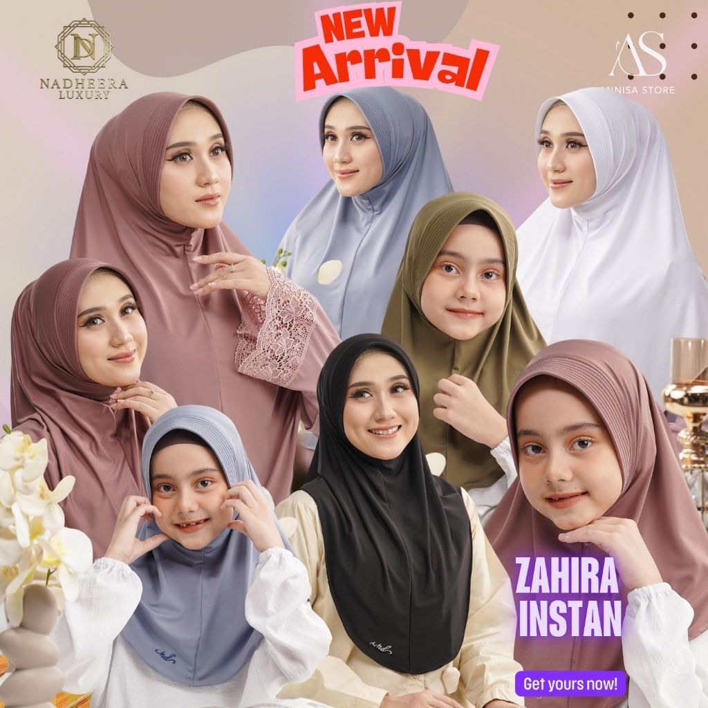 INSTANT COUPLE HIJAB ZAHIRA INSTANT SERIES โดย NADHEERA LUXURY INSTANT HIJAB NADEHEERA LUXURY MOM KI