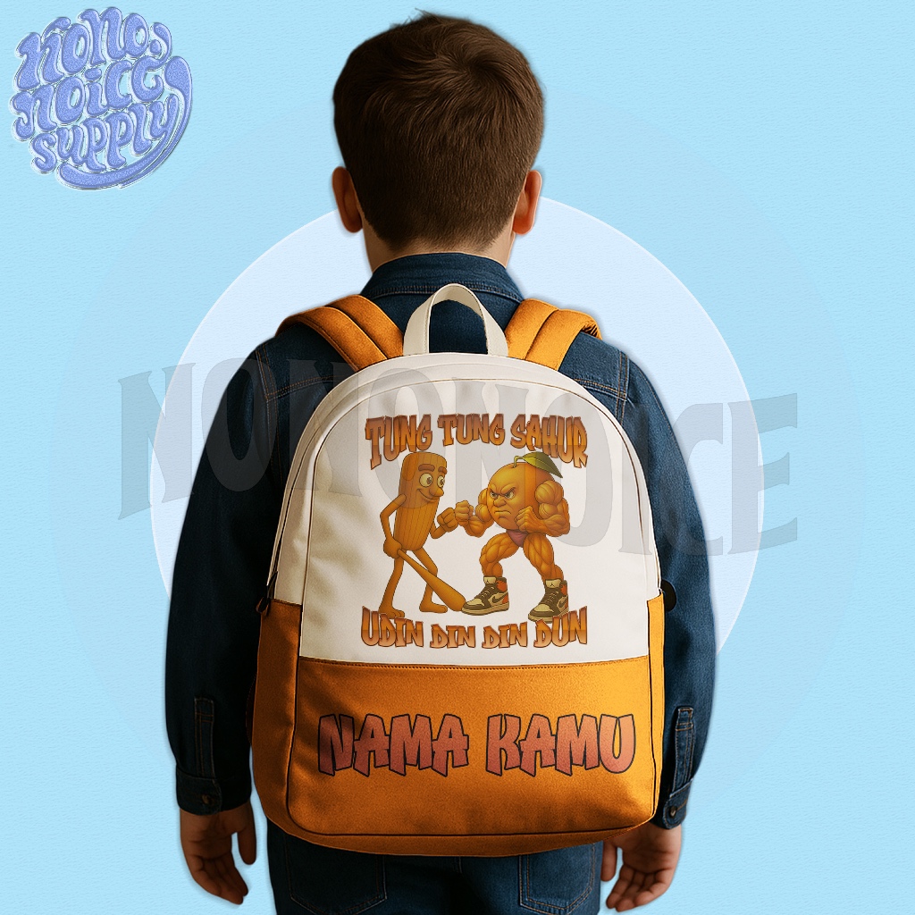 กระเป๋าเด็ก Anomali Udin Din Dun vs Tung Tung Sahur / Backpack กระเป๋าเด็ก Tungtung Sahur Anomali Ud