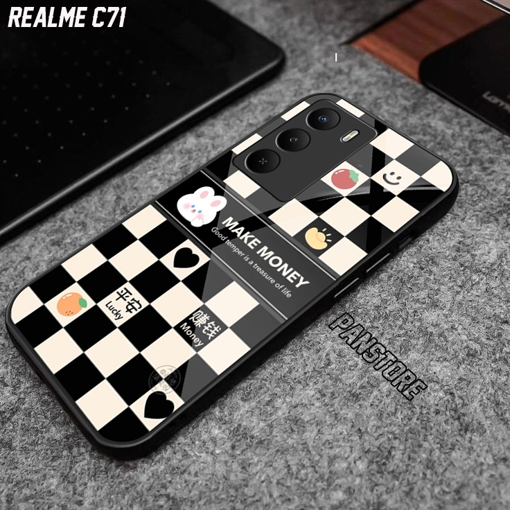 Softcase Glossy Glass Realme C71 เคสโทรศัพท์มือถือ HP อุปกรณ์เสริม Realme C71 Panstore เคสโทรศัพท์มื
