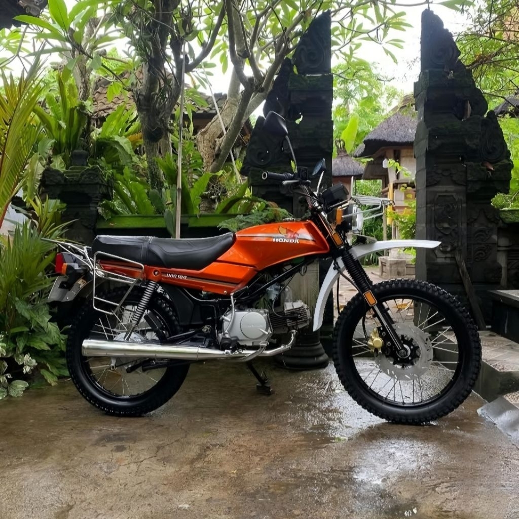 Striping Honda WIN 100 1997 สติ๊กเกอร์รายการตัวถังมาตรฐานสําหรับ Win100 97 มอเตอร์ไซค์สีส้ม