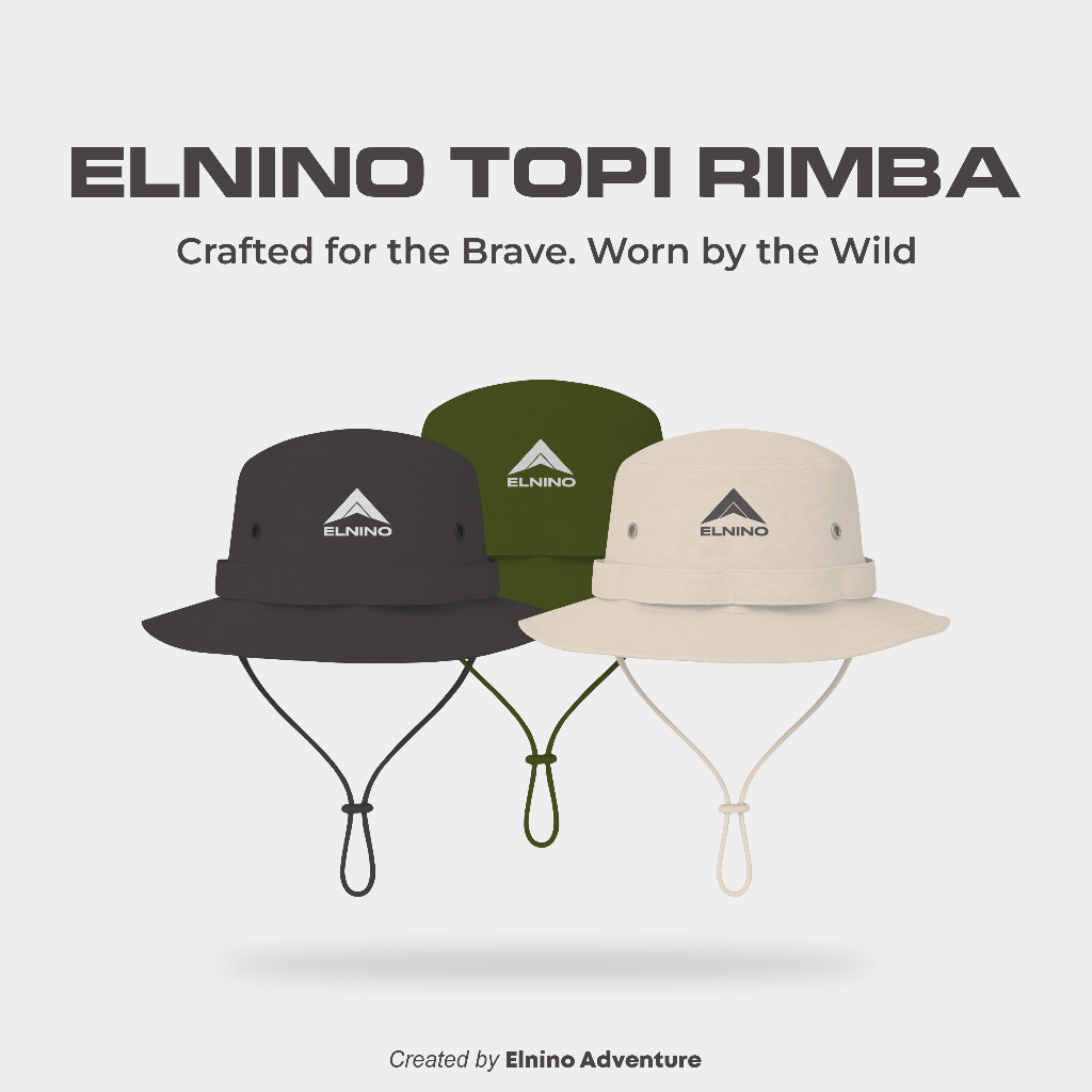 Elnino Adventure Outdoor Jungle Hat for Men and Women - Quick Dry Bala Rimba Hiking Camping Field Ha